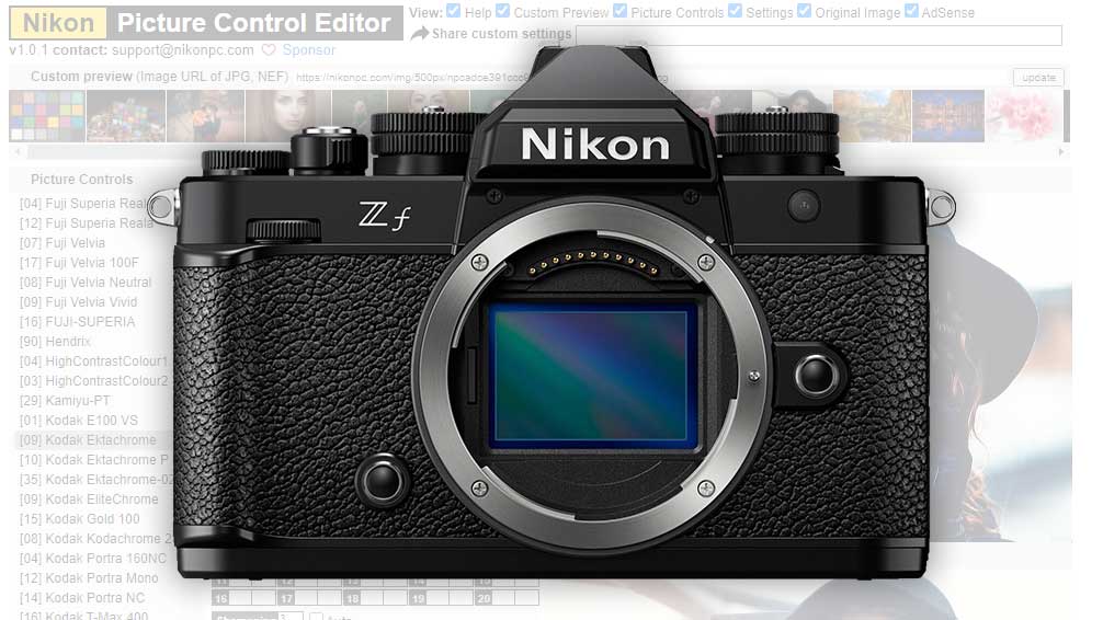 Nikon Picture Control and Nikon Zf