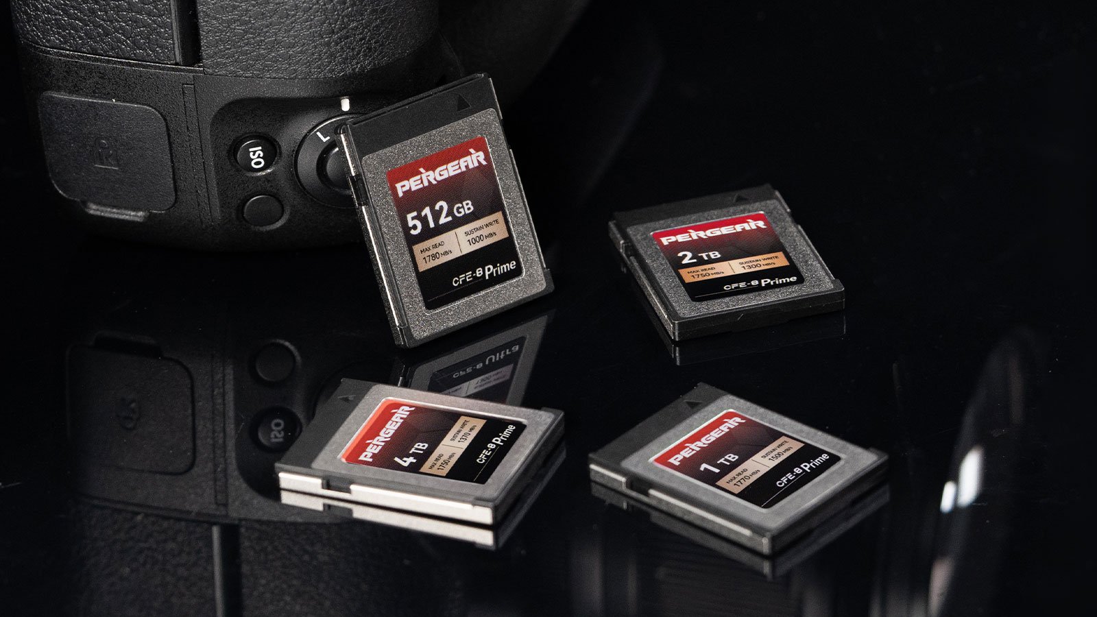 Pergear Ultra CFexpress 512GB, 1TB, 2TB, 4TB memory cards